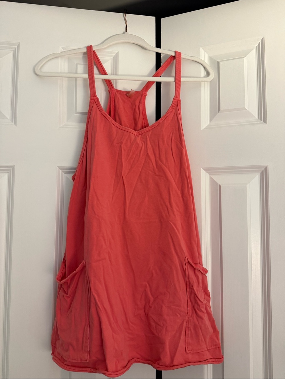 Free People Coral Hot Shot Mini Dress